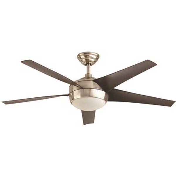 Home Decorators Collection Windward 52 in. LED Brushed Nickel Ceiling Fan with Light Kit 37663